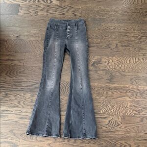 Free People Flared Gray Jeans